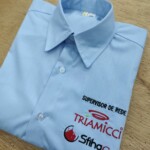 Camisa Social com logo bordado. Camisa Social Masculina