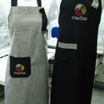 Avental modelo exclusivo, preto com detalhes xadrez Avental exclusivo - Uniformes Profissionais Alfatex em Curitiba