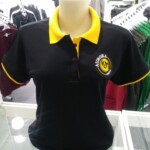 Camisa polo preta com detalhes Camisa Polo - Uniformes Profissionais Alfatex