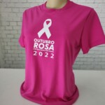 Camiseta Rosa com estampa Camiseta