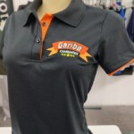 Polo preta com detalhes Camisa Polo