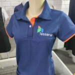 Malha piquet marinho para uniformes profissionais. Polo